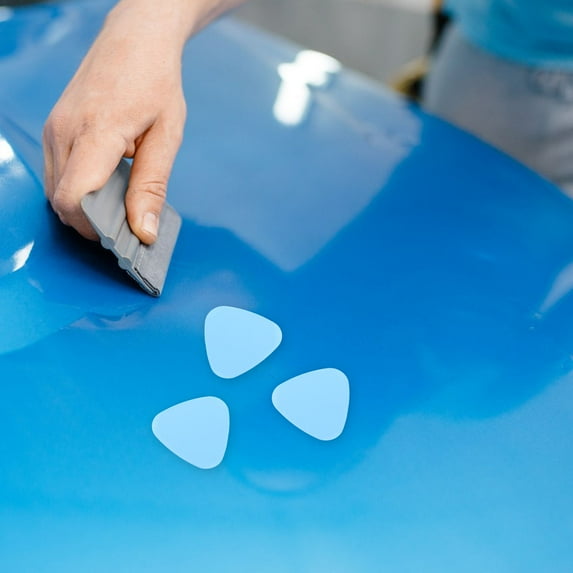 NICEXMAS 10pcs Triangle Car Film Cutting Pads Plastic Scratch Tools for Auto Maintenance and Vehicle Care