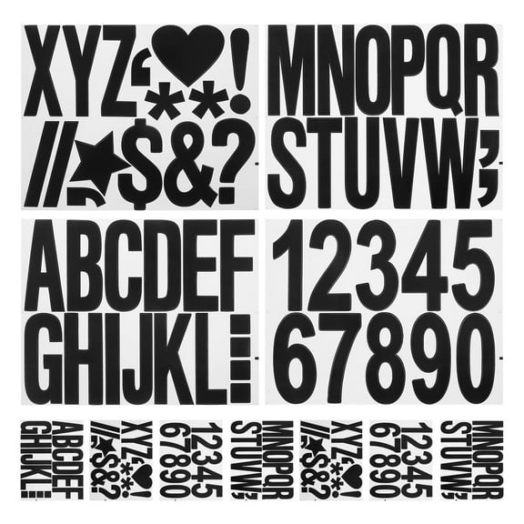 NICEXMAS Black Self-Adhesive PVC Number Stickers for Mailbox, Car, Truck, Door, Window Decoration
