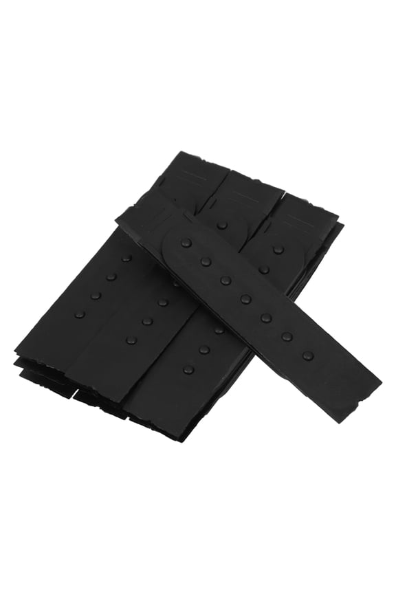 12Pcs Black Plastic Snapback Hat Strap Adjustable Fit For Diy Hat Repairs 3.14X0.79X0.08in