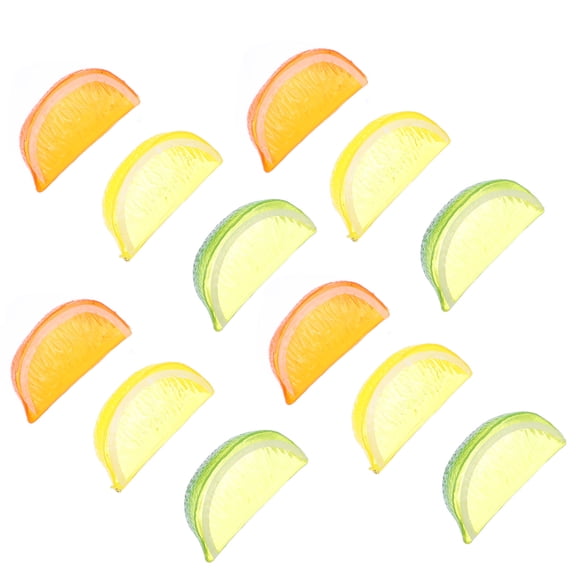 NICEXMAS 12Pcs Fake Artificial Lemons Lifelike Fruits Yellow Plastic Decor for Living Room