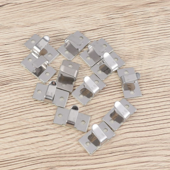 NICEXMAS 12Pcs Metal Wire Holder Clip for Computer Setup Cell Phone Cable Management 2 x 1.1 x 0.8in