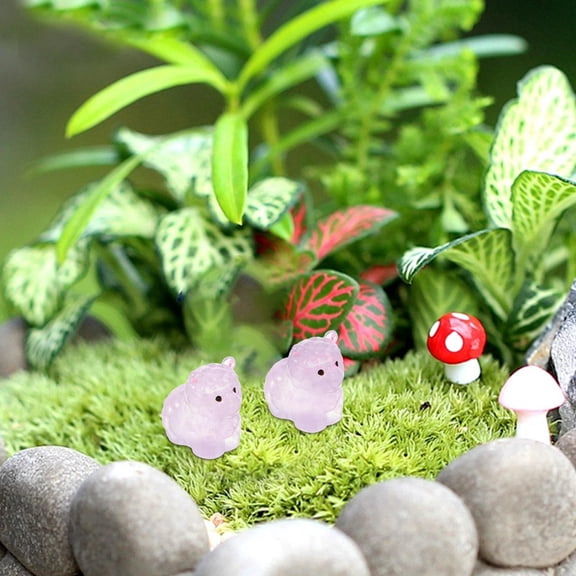 NICEXMAS Glowing Resin Alpaca Figurines Assorted Color Creative Design for Home Decor 12Pcs