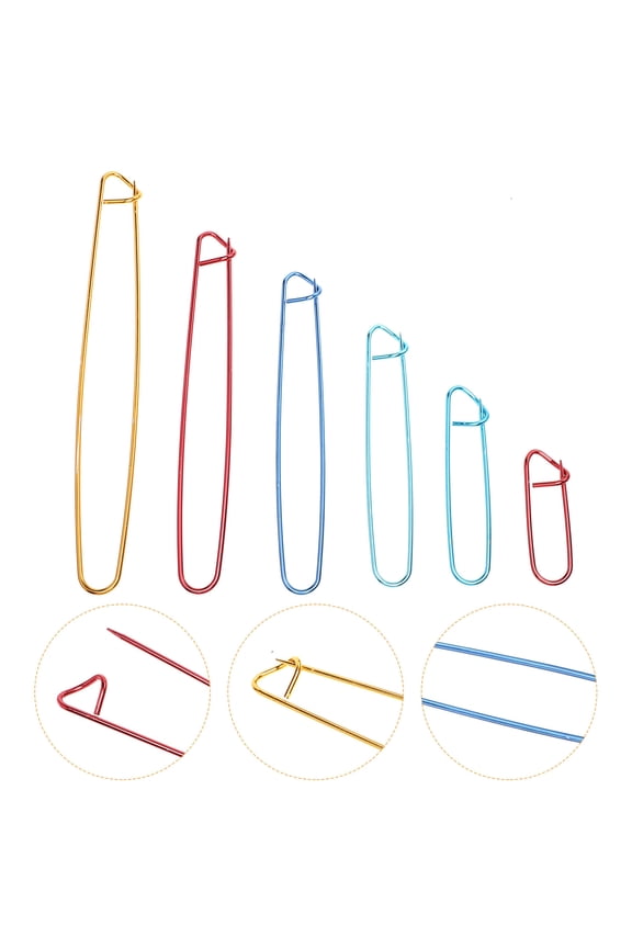 Sweater Closure Clips Multi Colored Aluminium 12Pcs 0.98*7.87in