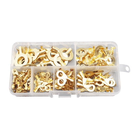 NICEXMAS 150pcs Copper Eyelet Wire Terminals Connectors for Electrical Wiring and Secure Connections