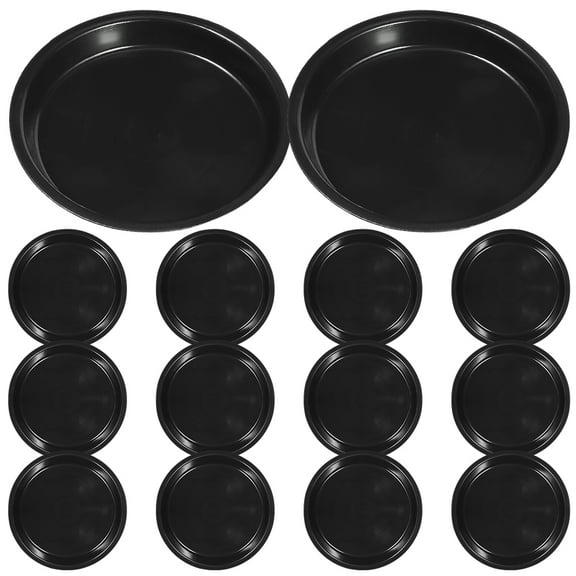 NICEXMAS 16Pcs Round PP Plastic Plant Plates for Indoor and Outdoor Pot Water Catching