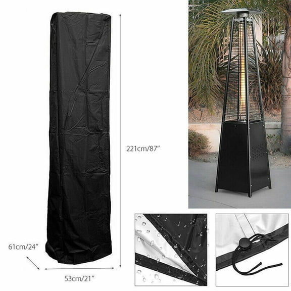 NICEXMAS 1PC Patio Heater Covers Waterproof Sun for Outdoor Garden 87x21x24in