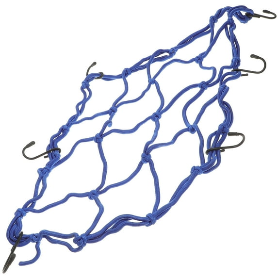 NICEXMAS Cargo Net For Bike Rear Rack Metal Blue 1Set