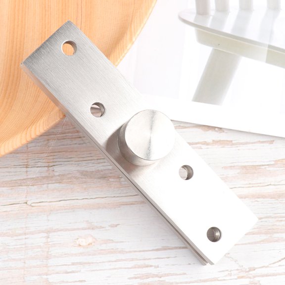 NICEXMAS Nicexmas Silver Stainless Steel Furniture Hinges 360 Degree Rotation 1Pc