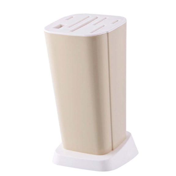 NICEXMAS Sturdy Beige Storage Rack with Multi Partition for Kitchen Knives