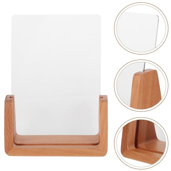 NICEXMAS 1Pack Picture Holder Stand U Shaped Wood for Home Decor