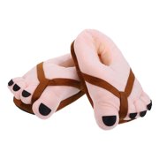 NICEXMAS 1Pair Plush Giant Toe Slippers Coffee Big Toe Shoes Cozy Warm Foam Home Slippers for Carnival Costume