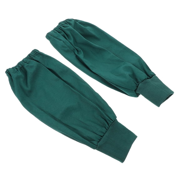 NICEXMAS 1 Pair Kitchen Arm Covers Green Cotton Protective Oversleeves for Professional Use