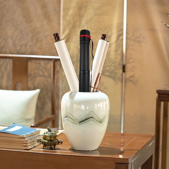 NICEXMAS Telescoping Drafting Tube 1Pc Black Plastic Storage Tube with Adjustable Carrying Strap for Art Supplies