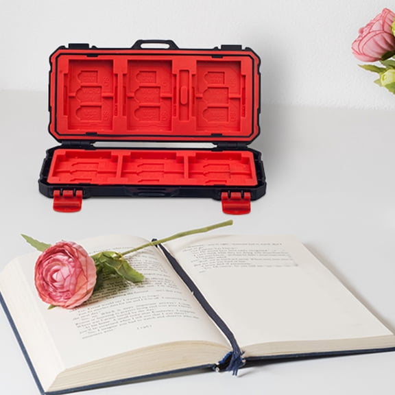 NICEXMAS Abs Memory Card Case Red 1Pc