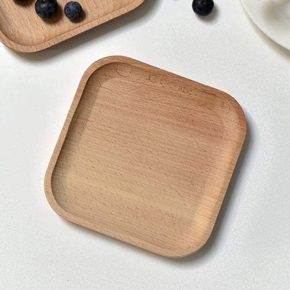 NICEXMAS Rustic Khaki Small Wooden Serving Tray Farmhouse Style Food Tray for Home, Parties, and Everyday Use