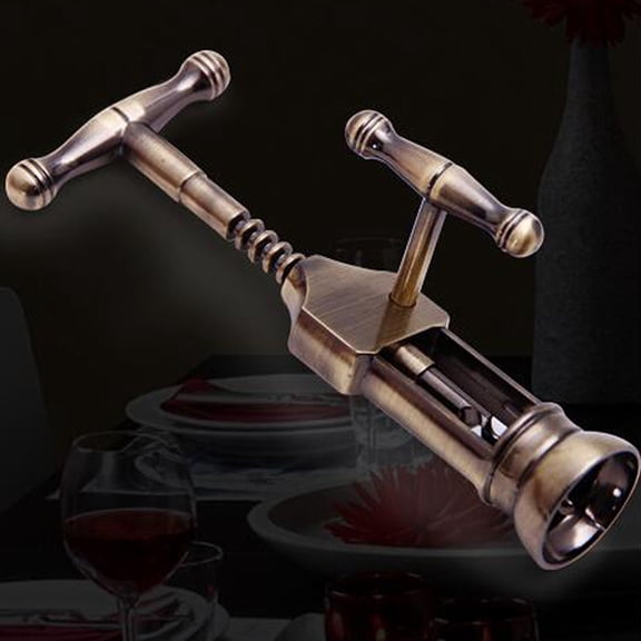 NICEXMAS 1Pc Multifunctional Brown Wine Opener with Powerful Thick Swirl Bar and Rust Resistant Material