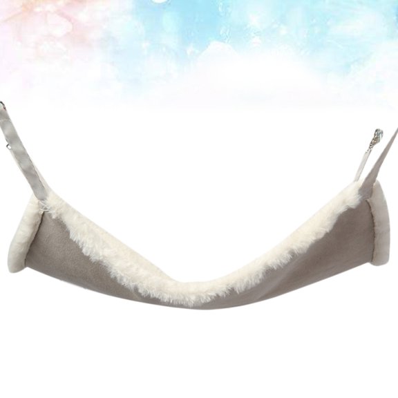 NICEXMAS 1Pc White Cat Hanging Sleeping Bed Plush Material with Strong Metal Buckle