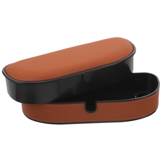 NICEXMAS 1Pcs Leather Armrest Pad Car Side Door Elbow Pad Universal Design Brown 8.3x3.1x2.0in