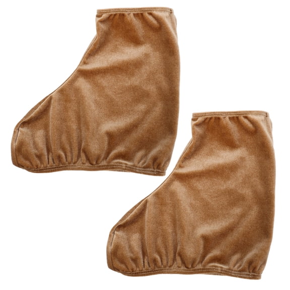 NICEXMAS Light Brown Polyester Boot Protector, Elastic and Sturdy, for Ice Skating, 1Pair