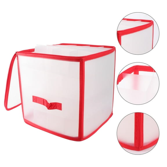 NICEXMAS Creative Storage Box Transparent PVC 1Pack Multi-Layered Organizer