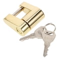 thumbnail image 1 of NICEXMAS Insertable Hitch Coupling Lock Solid Brass Yellow 1Pack Theft Protection, 1 of 8