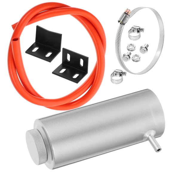 NICEXMAS Plated Aluminum Car Coolant Reservoir , Radiator Overflow Expansion Catch Can Bottle, Auto Replacement, 1 Set