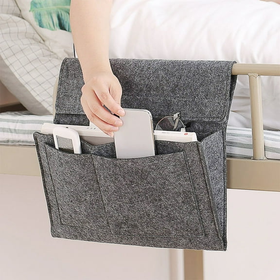 NICEXMAS Back to School Felt Hanging Pocket Dark Grey 1Pack