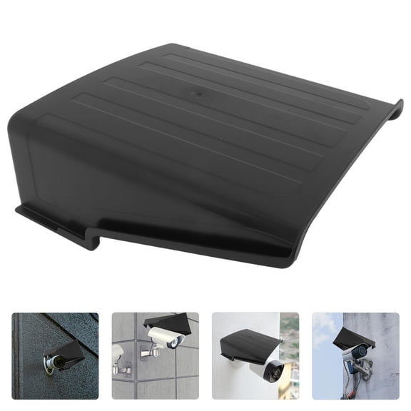 NICEXMAS 1Set Black Plastic Camera Guard Rain Cover For Security Cameras Outdoor Use 11.4x10.4x3.5in