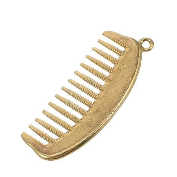 NICEXMAS 1Set Copper Mini Comb Keychain Pendant for Hair Styling Grooming Accessory 5.9x2.1x0.3in