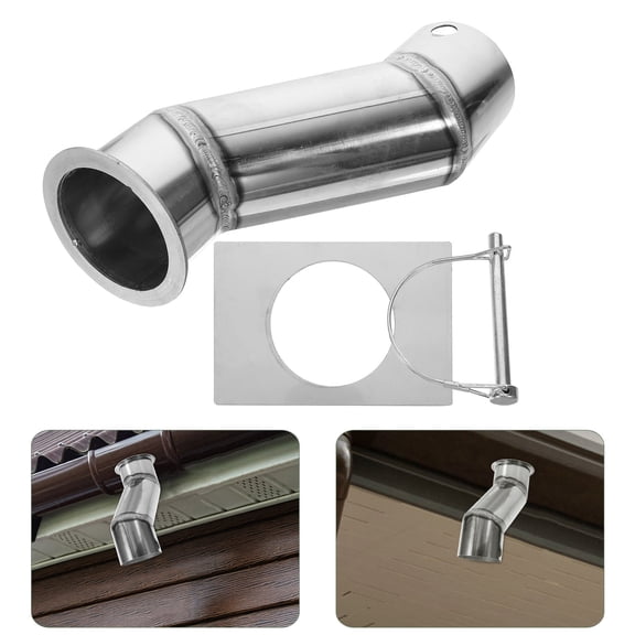 NICEXMAS 1Set Decorative Stainless Steel Rain Chain Adapter for Home Gutters and Outdoor Use