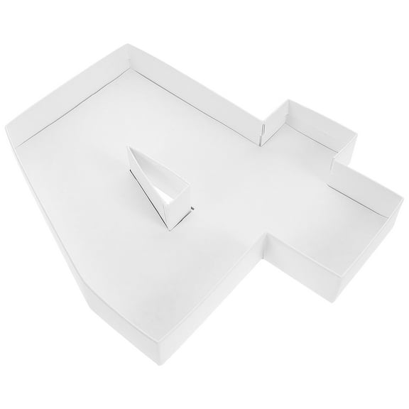 NICEXMAS 1 Set White Fillable Paper Number Decorations Tray for Birthday Party Celebrations and Packaging