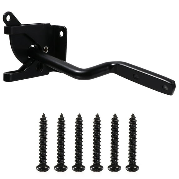 NICEXMAS 1Set Iron Fence Lock Gravity Lever for Wood Fence Outdoor Gate Hardware 5.7X1.8X2.2in