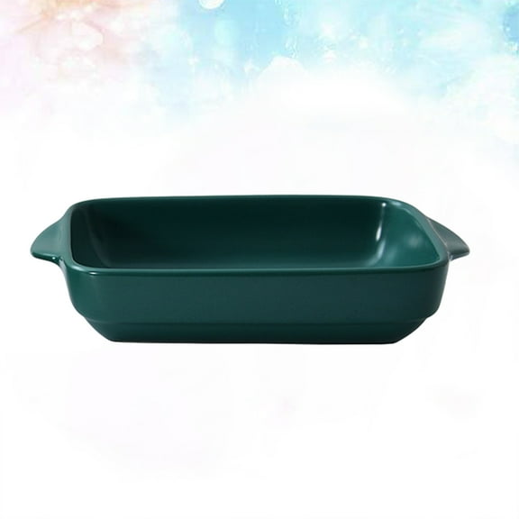 NICEXMAS Nonstick Rectangular Cake Pan Ceramics Binaural Handle 1Set for Baking Cakes