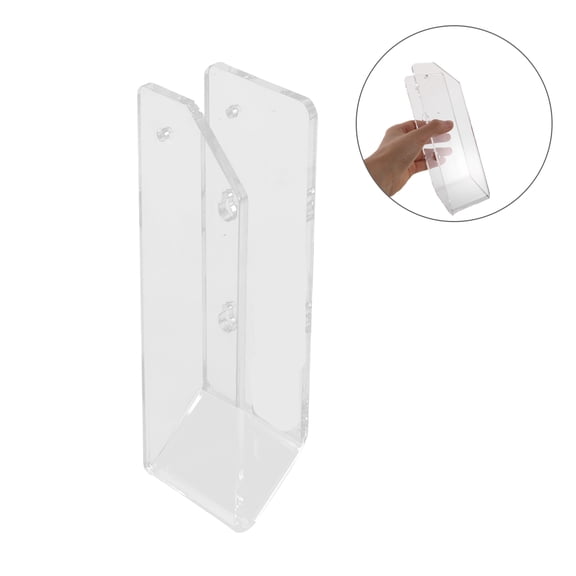NICEXMAS 1Set Space Saving Clear Acrylic Laptop Stand Wall Mount with Adhesive for Desk Organization