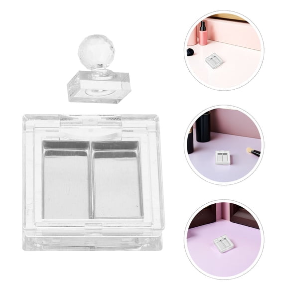 NICEXMAS Transparent Refillable Set - Travel-Friendly Empty Eyeshadow and Lipstick Organizer Tray