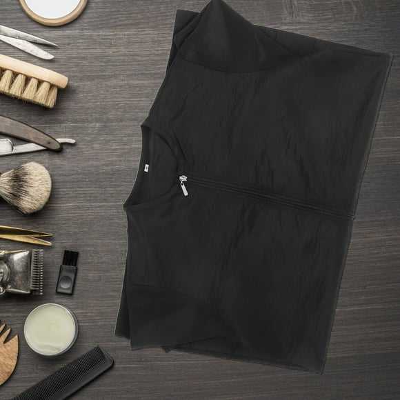 NICEXMAS 1Set Waterproof Hair Stylist Capes Fabrics for Salon Use Black Color