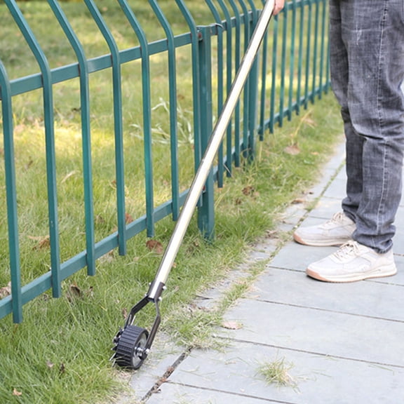 NICEXMAS 1Set Wheel Rotary Metal Edger for Lawn with Convenient Wheel Design and Extended Handle for Easy Trimming