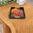 thumbnail image 1 of NICEXMAS 1Set Wood Serving Plate Square Vintage Design Trays for Eating 9.00X9.00X1.73In, 1 of 8