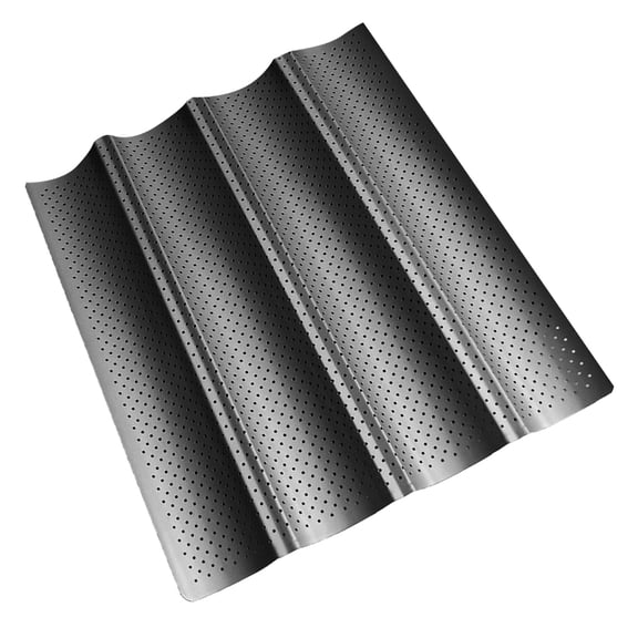 NICEXMAS 1Pc Non Stick Bread Baking Tray Heat Resistant Pad Black for Home Kitchen