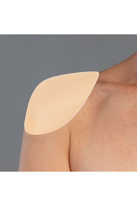 Bra Shoulder Pads For Blazer Jacket Beige Sponge 2 Pairs