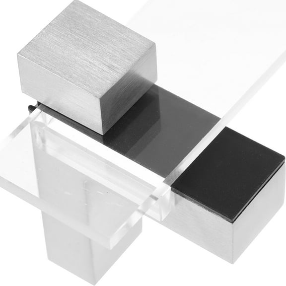 NICEXMAS Square Shape Floating Design Shelf Bracket 2Pcs Zinc Alloy 3.5x2.5x0.9in