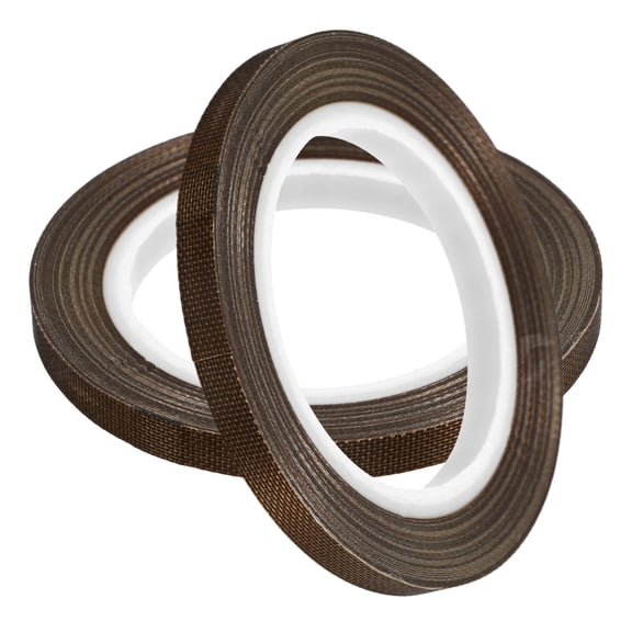 NICEXMAS 2 Rolls Heat Proof Tape for Electrical Applications PTFE Fiberglass Cloth 1000.00X0.50X0.10cm