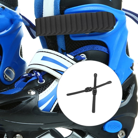 NICEXMAS 2 Sets Adjustable Black Replacement Straps for Roller Skates Flexible Skateboard Accessories