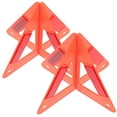thumbnail image 1 of NICEXMAS 2-Pack Red Reflective Road Warning Signs with Plastic for Enhanced Roadside Safety and Visibility, 1 of 5