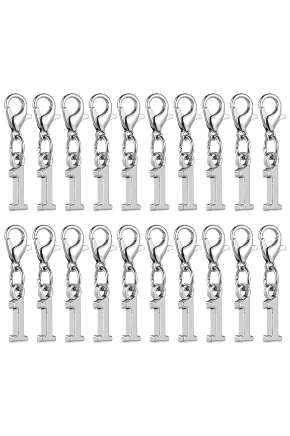Pendant Silver Alloy 20Pcs 1.1X0.24X0.08In
