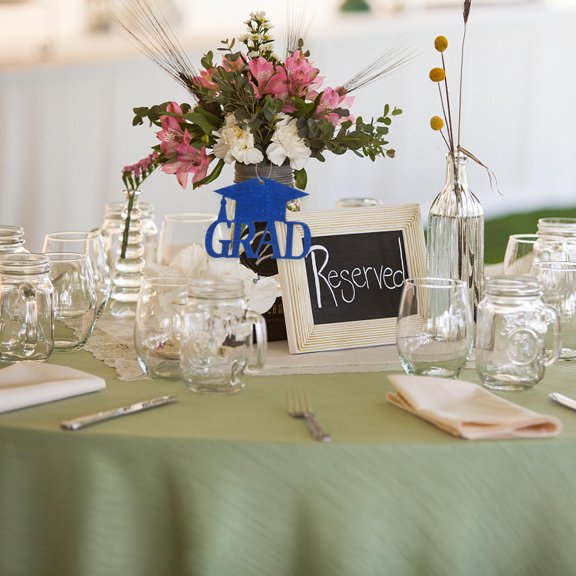 NICEXMAS 2024 Graduation Party Labels Blue NonWoven Cloth Decorative Tags for Festive Atmosphere 18pcs