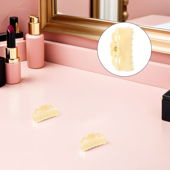 NICEXMAS 20Pcs Beige Small Hair Claw Clips for Wigs and Hairpieces Lightweight Comfortable Grip