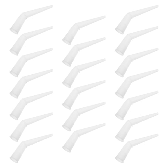 NICEXMAS 20Pcs Caulking Nozzle Tips Plastic Extension Tool for Efficient Home Bathroom Kitchen Sealant