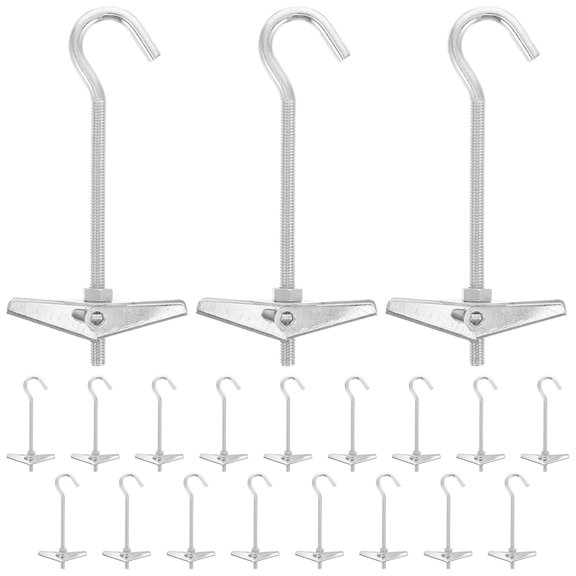 NICEXMAS Heavy Duty Orchid Clip Toggle Bolt Hook M5 Carbon Steel Plated Silver 20Pcs