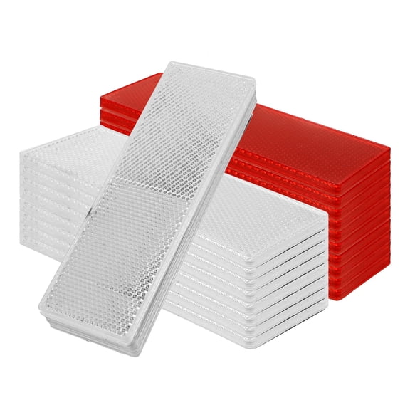 NICEXMAS Reflective Warning Decals Plastic Red 20Pcs